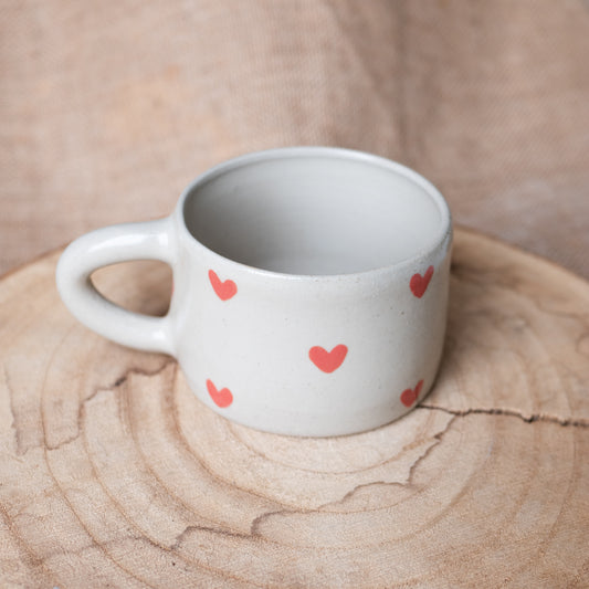 Tasse cœurs roses