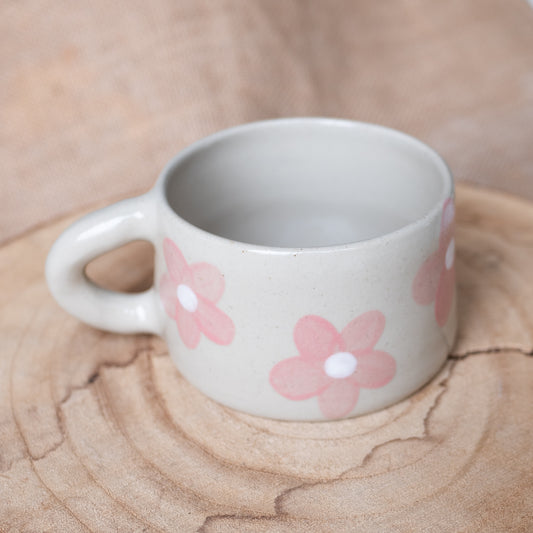 Tasse fleurs roses