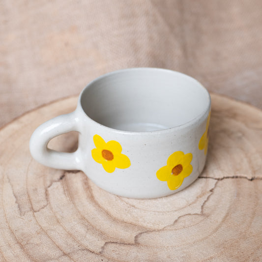 Tasse fleurs jaunes