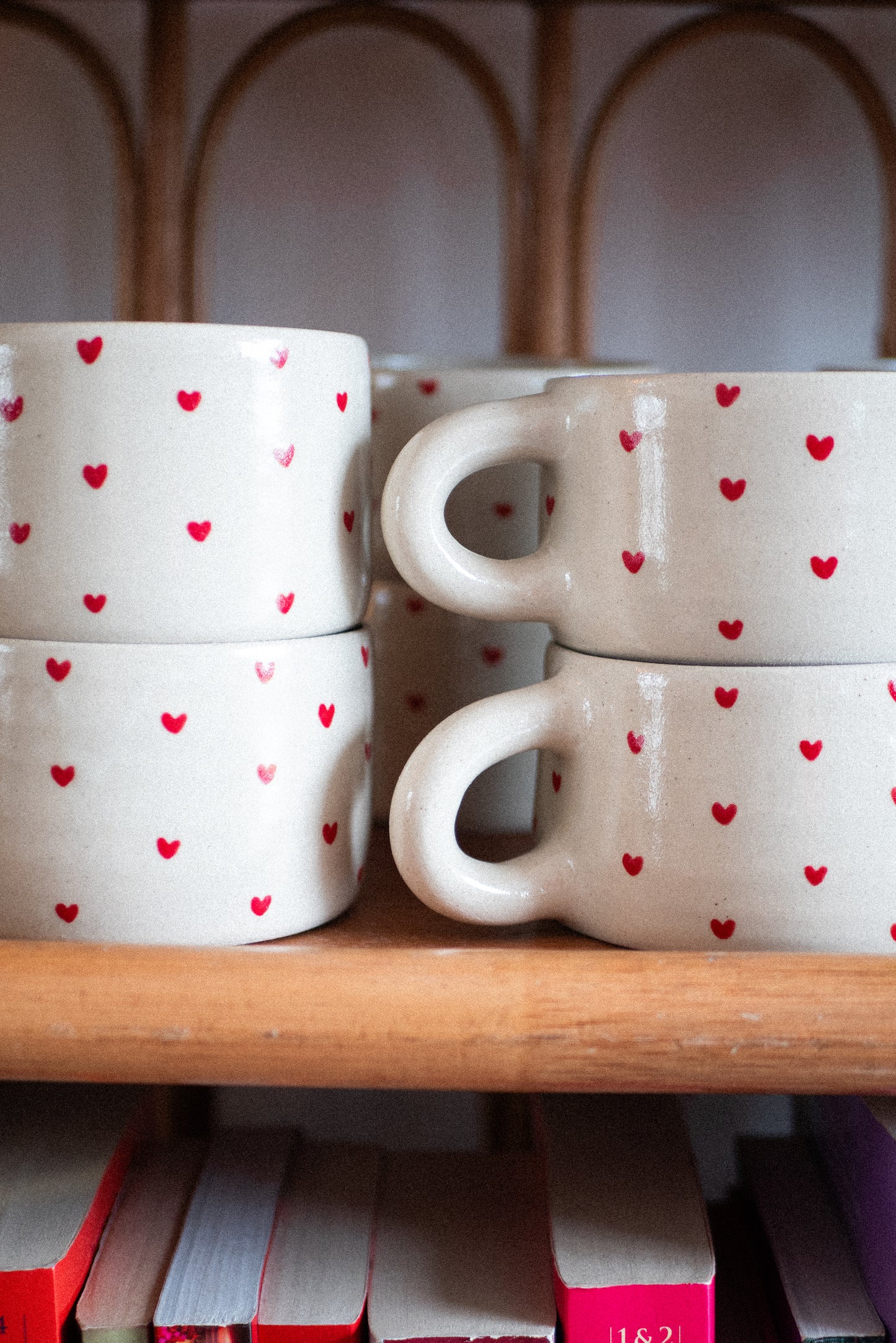 Tasse cœurs rouges