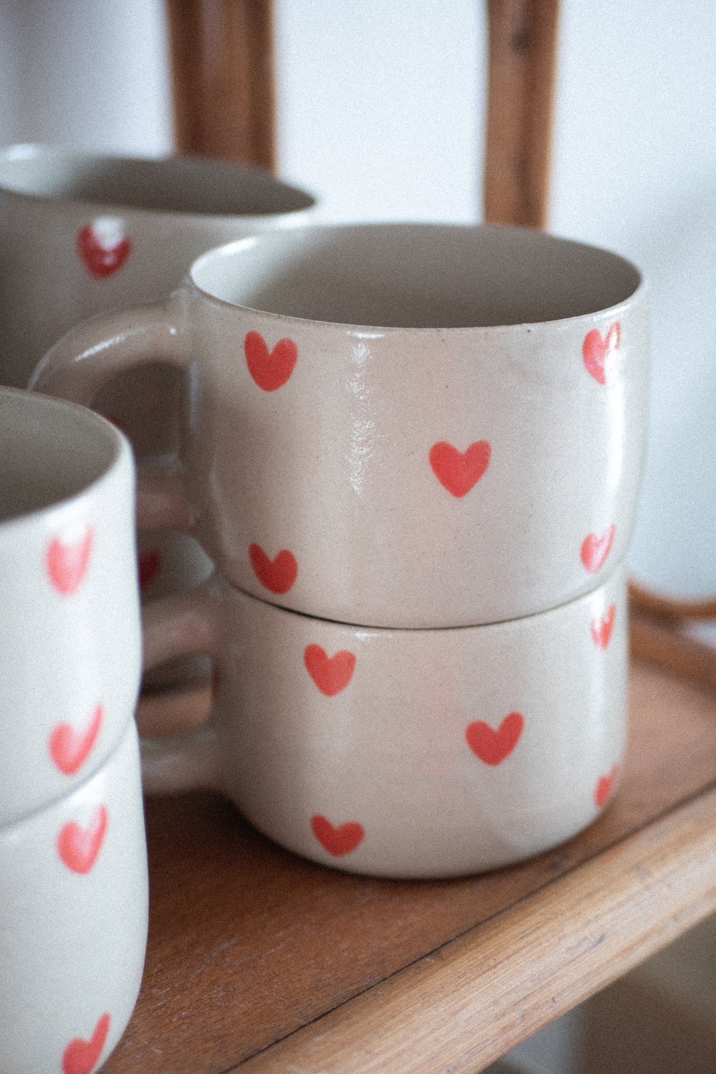 Tasse cœurs roses