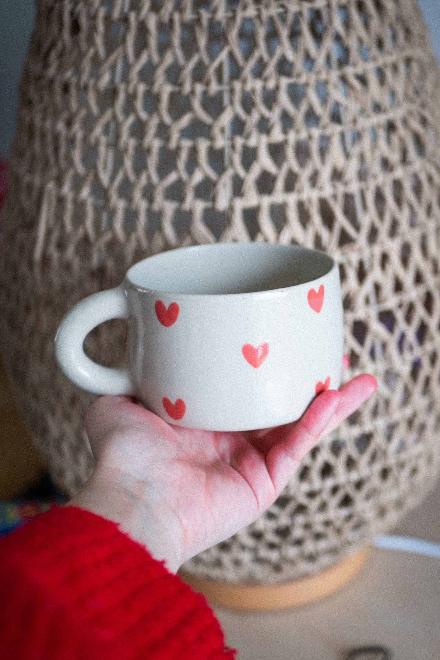 Tasse cœurs roses